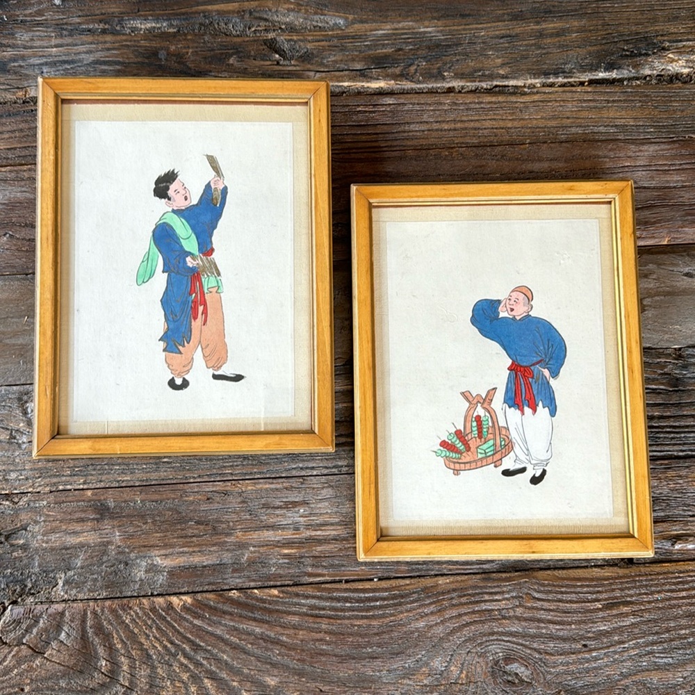 Mid-century watercolor paintings